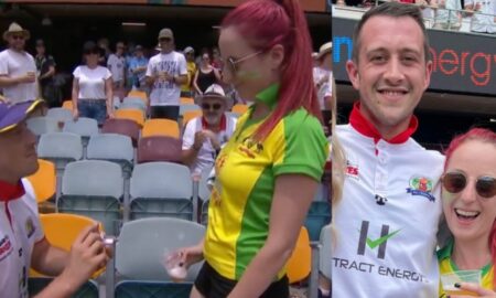 England fan proposes to Australian girlfriend during the Ashes 2021-2022