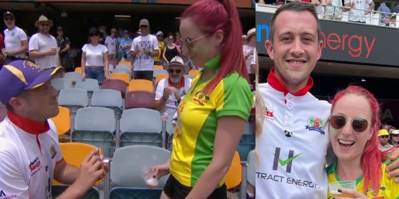 England fan proposes to Australian girlfriend during the Ashes 2021-2022